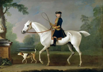 Sir Roger Burgoyne chevauchant 